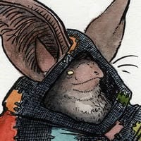 A bat creature adventurer. I don't normally take TTRPG character commissions anymore but made an excepption for this one because bats are fun